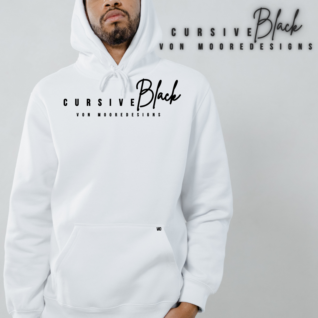 Cursive Black  |Classic Hoodie | LIMITED EDITION