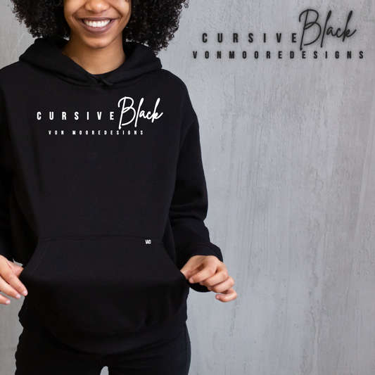 Cursive Black  |Classic Hoodie | LIMITED EDITION